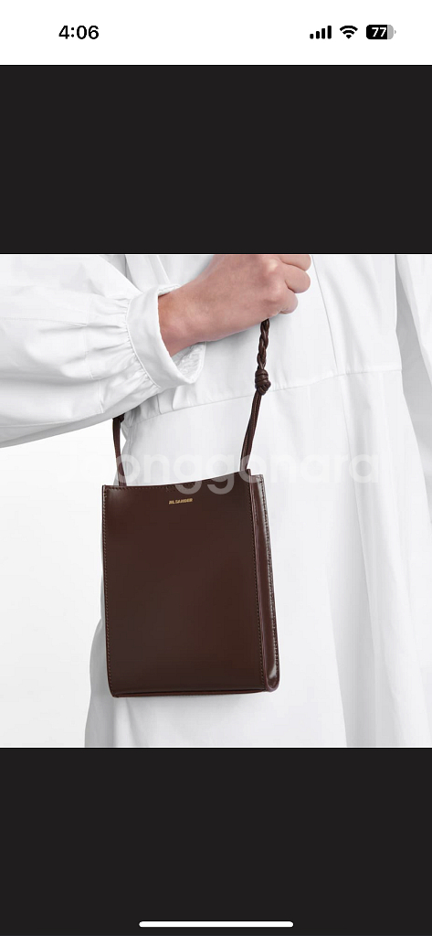 질샌더 탱글백 브라운--0