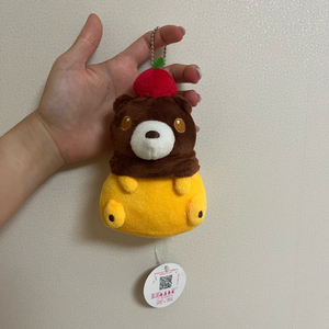 일본풍 귀여운 푸딩 곰돌이 인형 키링