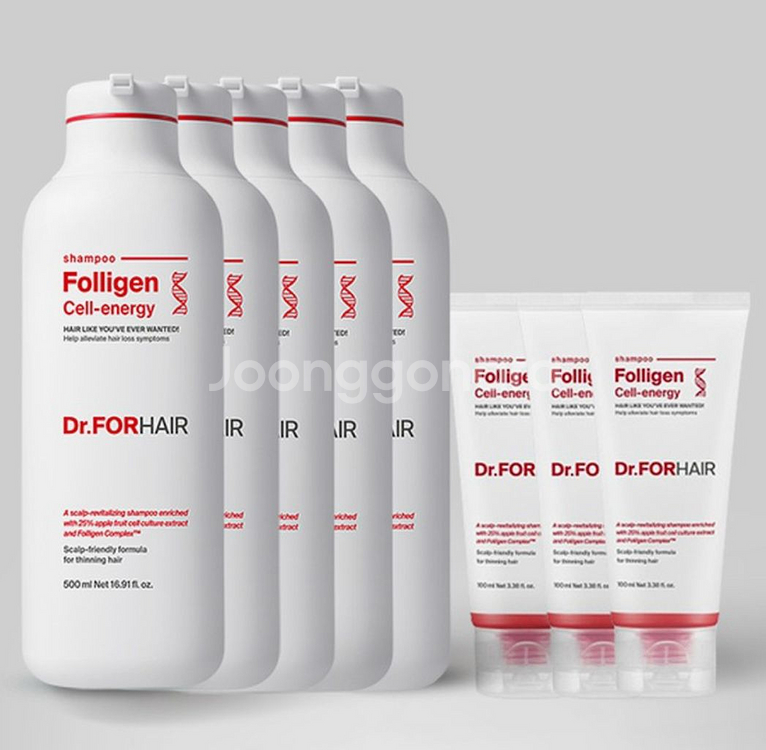 닥터포헤어 셀에너지 샴푸 500ml 5개+100m 3개--0