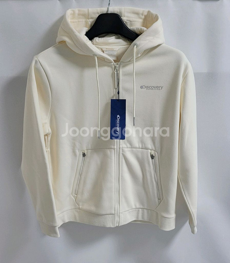 새상품)디스커버리 여성 기모 면후드집업 100--0