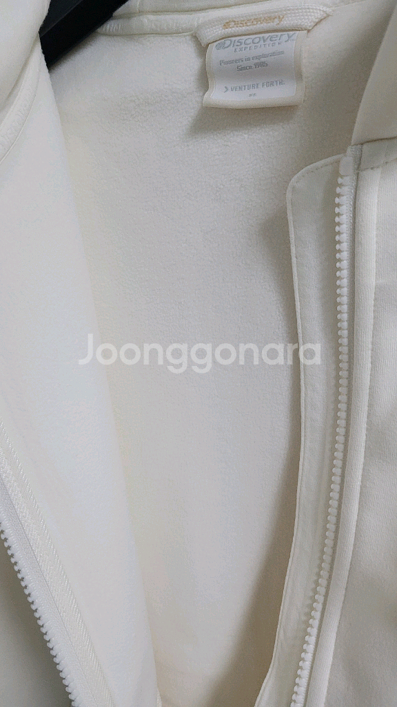 새상품)디스커버리 여성 기모 면후드집업 100--7