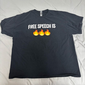 빈티지 길단 FREE SPEECH IS FIRE 반팔