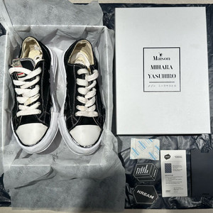 메종 미하라 야스히로 OG솔 캔버스 로우 스니커즈