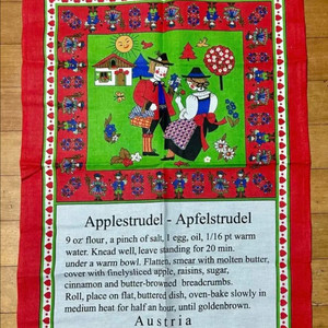 빈티지 오스트리아 아펠슈트루델 레시피 타타월