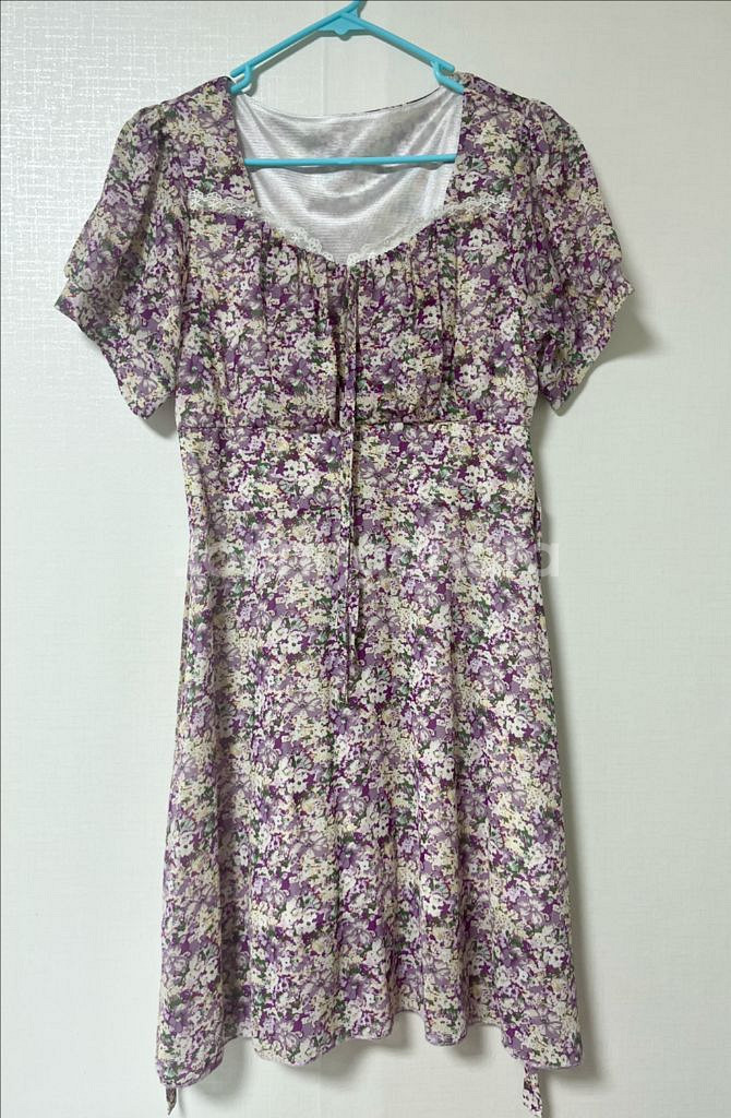 [새상품] 플라워 미니 원피스--2