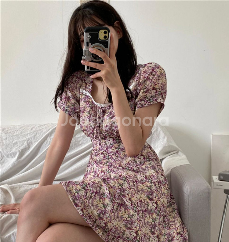 [새상품] 플라워 미니 원피스--0