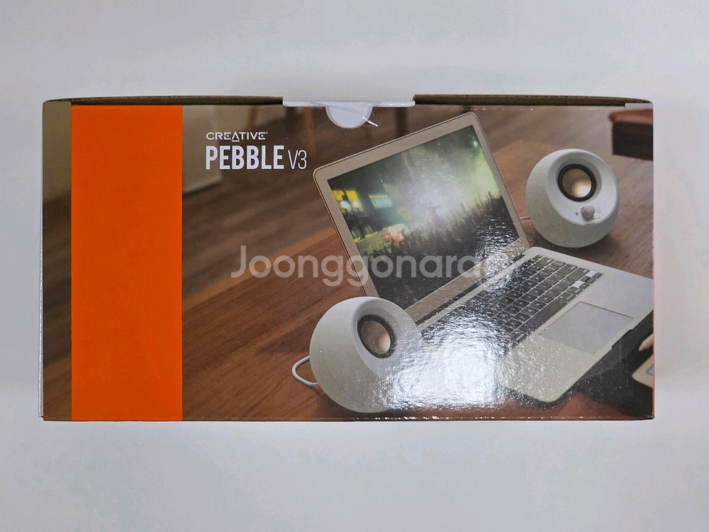 CREATIVE PEBBLE V3 화이트 스피커 새상품--1