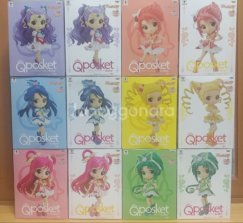 12종택포)프리큐어 큐 포스켓 미개봉 정품 피규어 일괄--1