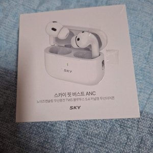 SKY 핏 버스트 ANC 이어폰 미스틱 화이트