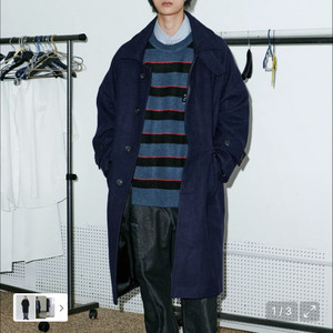 무신사 발칸 코트 네이비