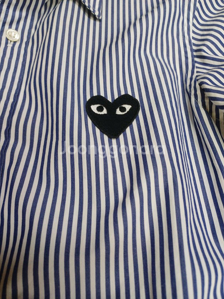 꼼데가르송 셔츠 스트라이프 블랙와펜 저렴하게 드립니다~--2