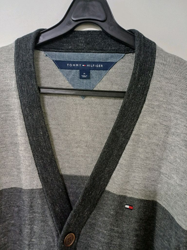 남성 타미힐피거 봄.가을 면가디건 (새상품급.100)--2