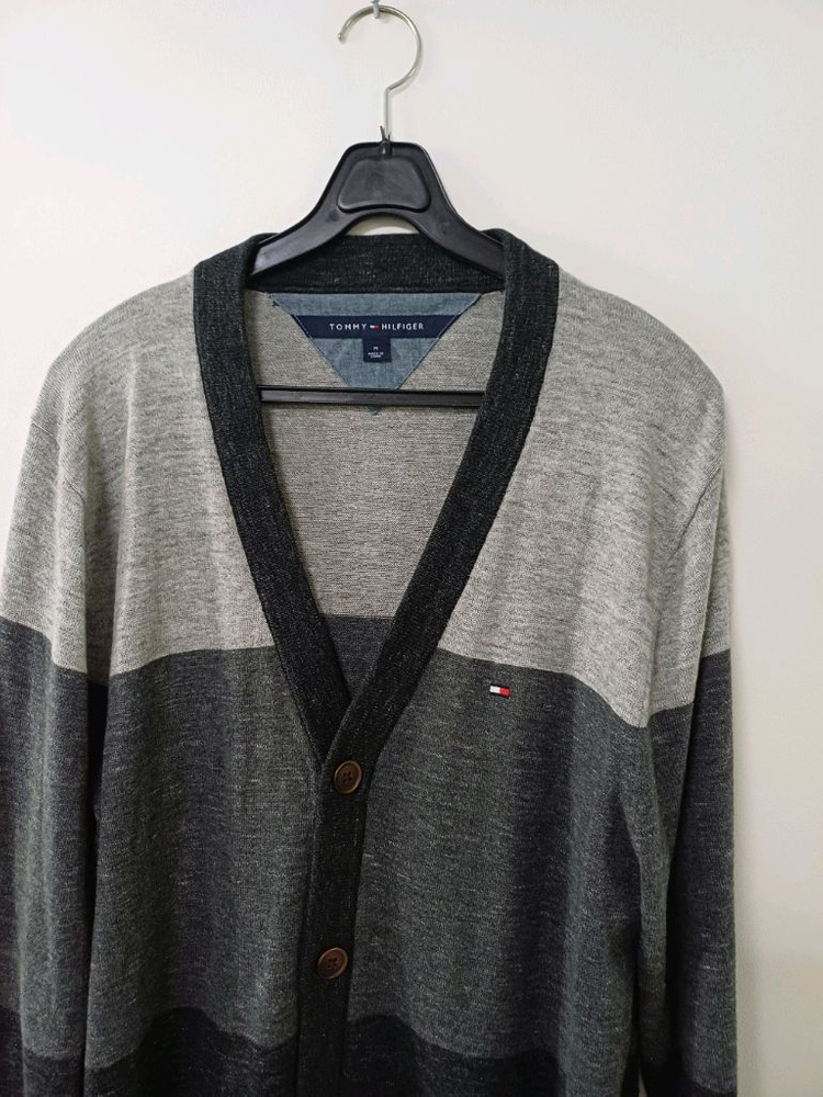남성 타미힐피거 봄.가을 면가디건 (새상품급.100)--1