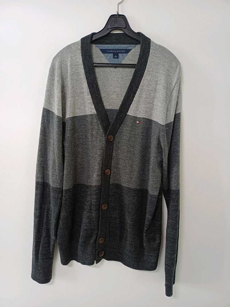 남성 타미힐피거 봄.가을 면가디건 (새상품급.100)--7