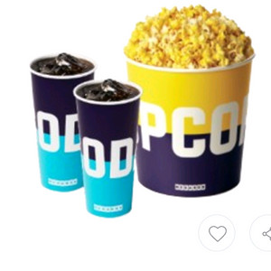 메가박스 러브콤보 세트 (팝콘L + 탄산2잔) 팝콘