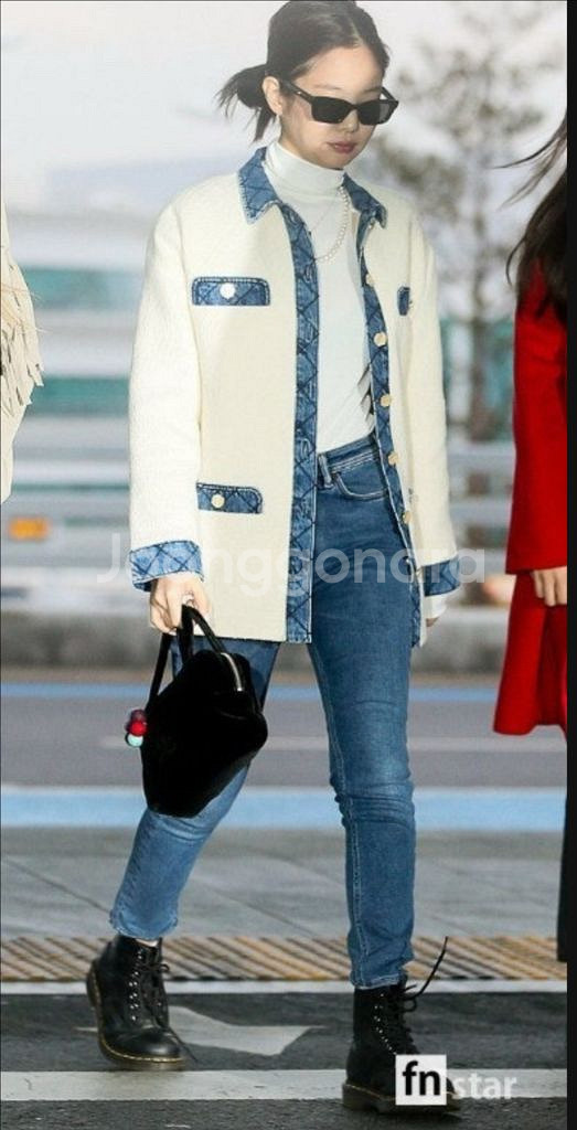 산드로 제니 데님 트위드 자켓--5