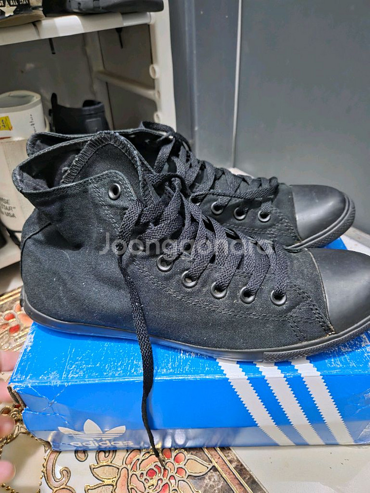 컨버스 정품 척테일러 올블랙 하이 265-270사이즈--4