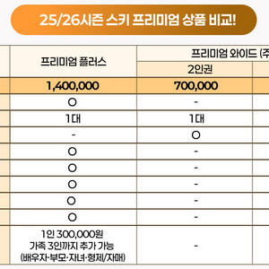 2626 하이원 프리미엄 플러스 스키 보드 시즌권 판매