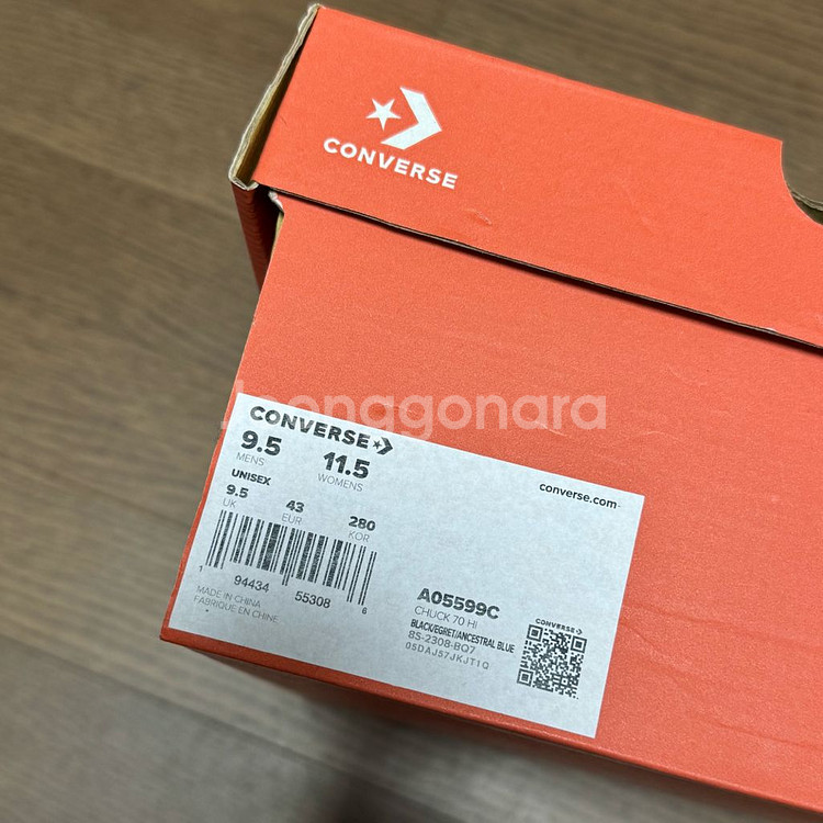 컨버스 척 70 하이 블랙 스웨이드 280mm 새상품--4