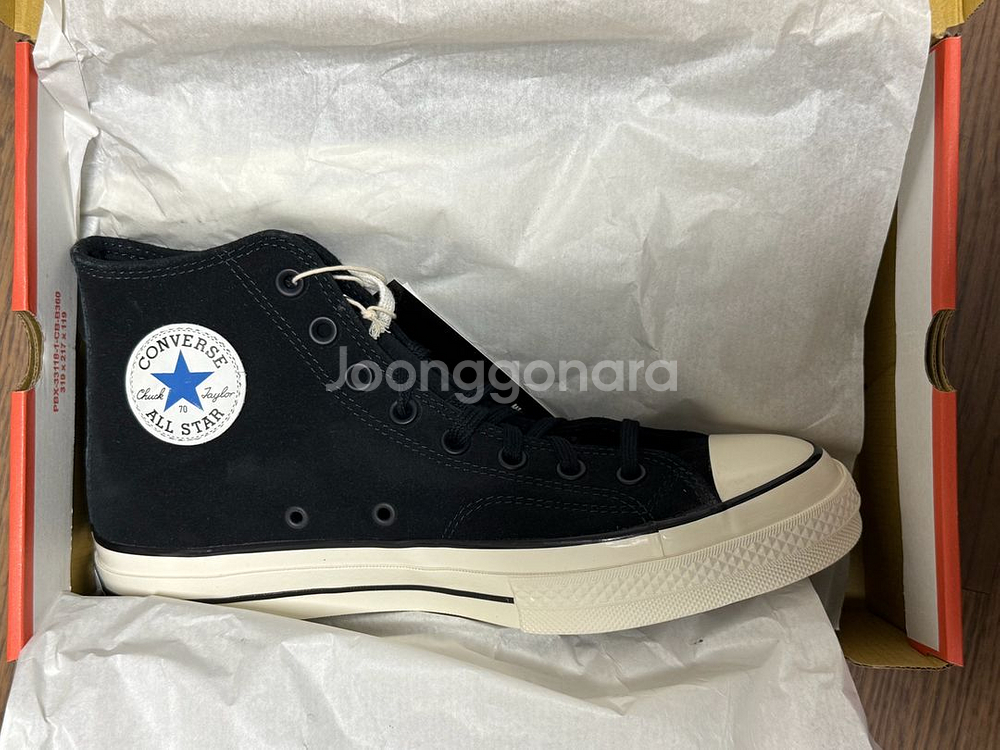 컨버스 척 70 하이 블랙 스웨이드 280mm 새상품--2