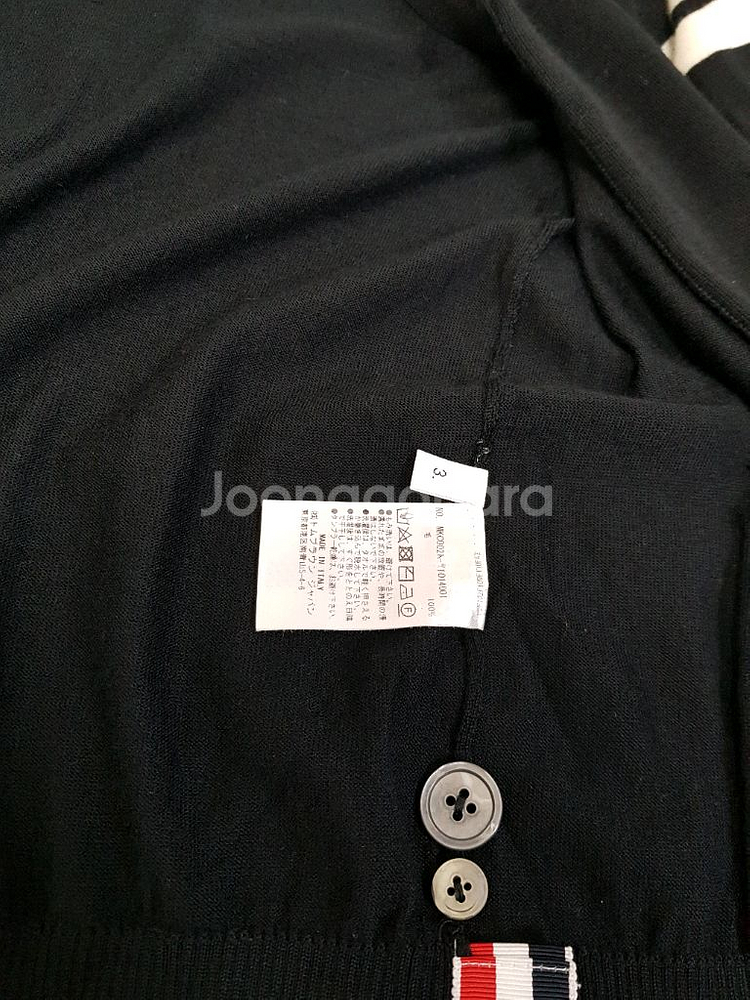 [3/100~105/정품] 톰브라운 블랙 가디건--8