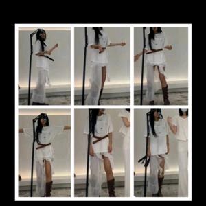 레이어드 스커트(속치마있음)