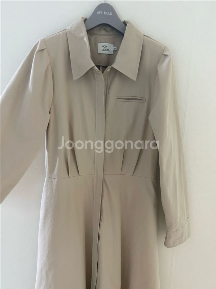 논로컬 퍼프셔츠 롱원피스 가을원피스--1