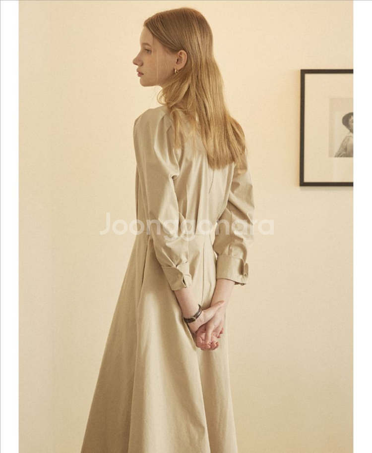 논로컬 퍼프셔츠 롱원피스 가을원피스--8