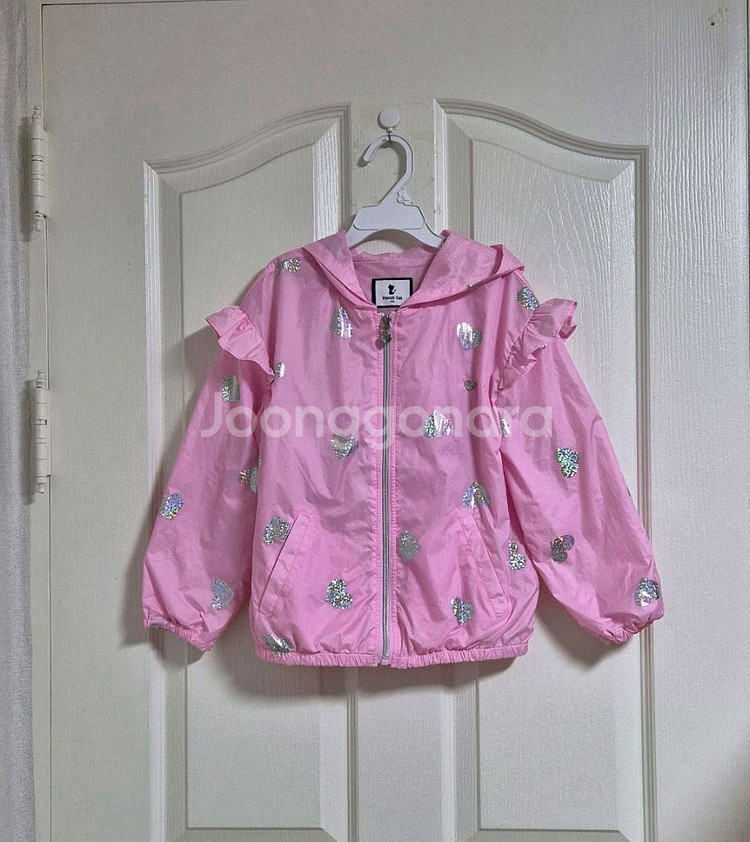 프랜치캣 PK 하트 화섬 바람막이 점퍼(140/8-9Y--0