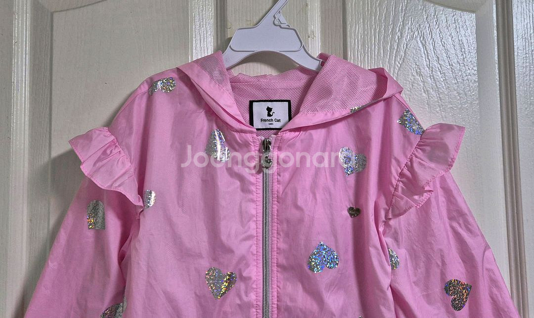 프랜치캣 PK 하트 화섬 바람막이 점퍼(140/8-9Y--1