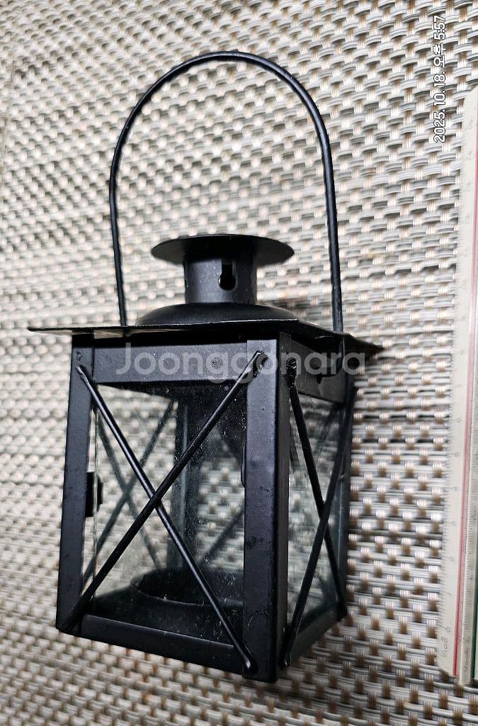 유럽식 검정색 캔들 홀더 거치대 장식물--1