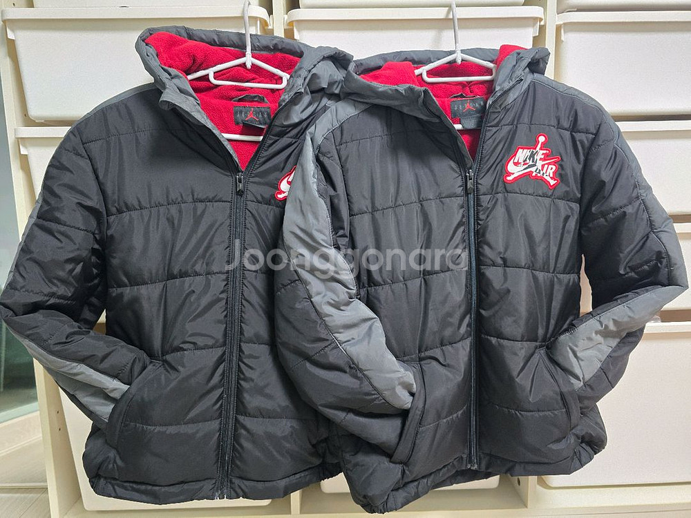 쌍둥이옷 조던키즈 조던주니어 패딩 후드집업 나이키키즈--1