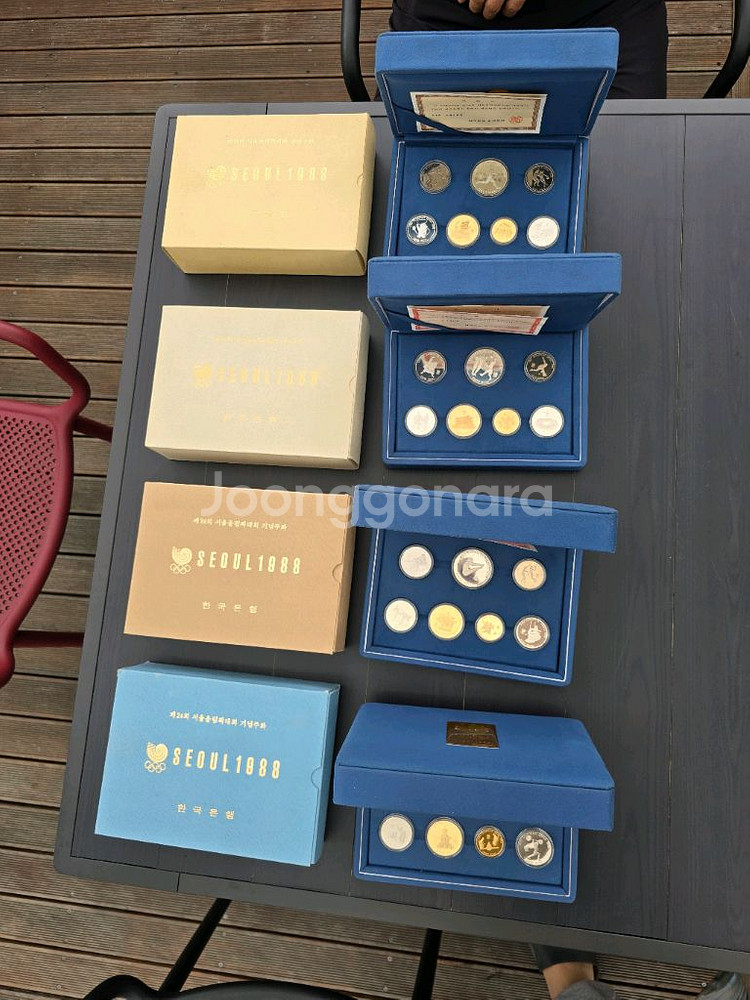 88 서울올림픽 기념주화세트 1,2,3,4차--0