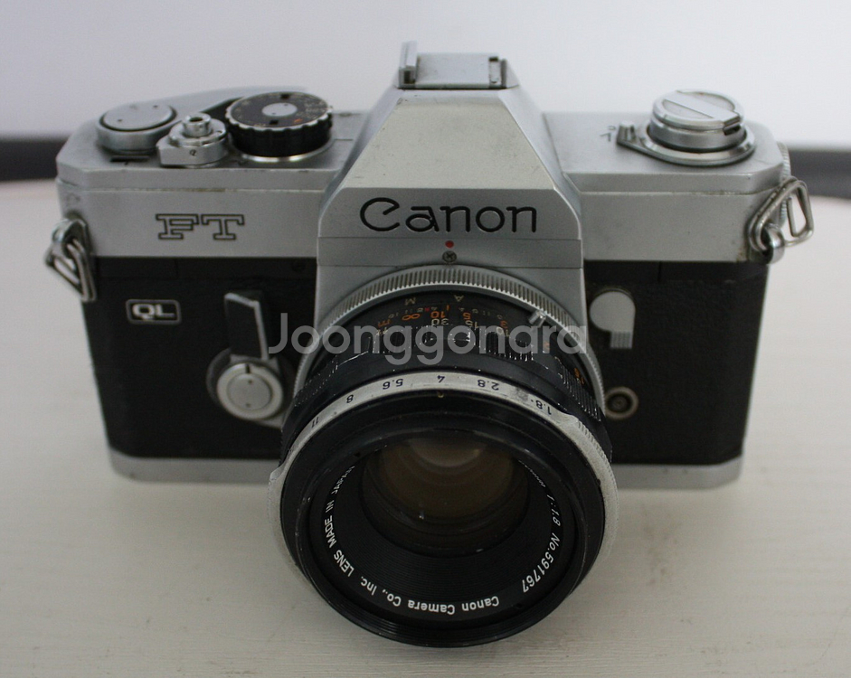 캐논 FTQL 필름카메라 50mm 1:1.8 렌즈포함--0