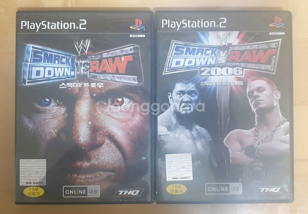 wwe 스맥다운 vs 로우 ps2 게임 2개--0