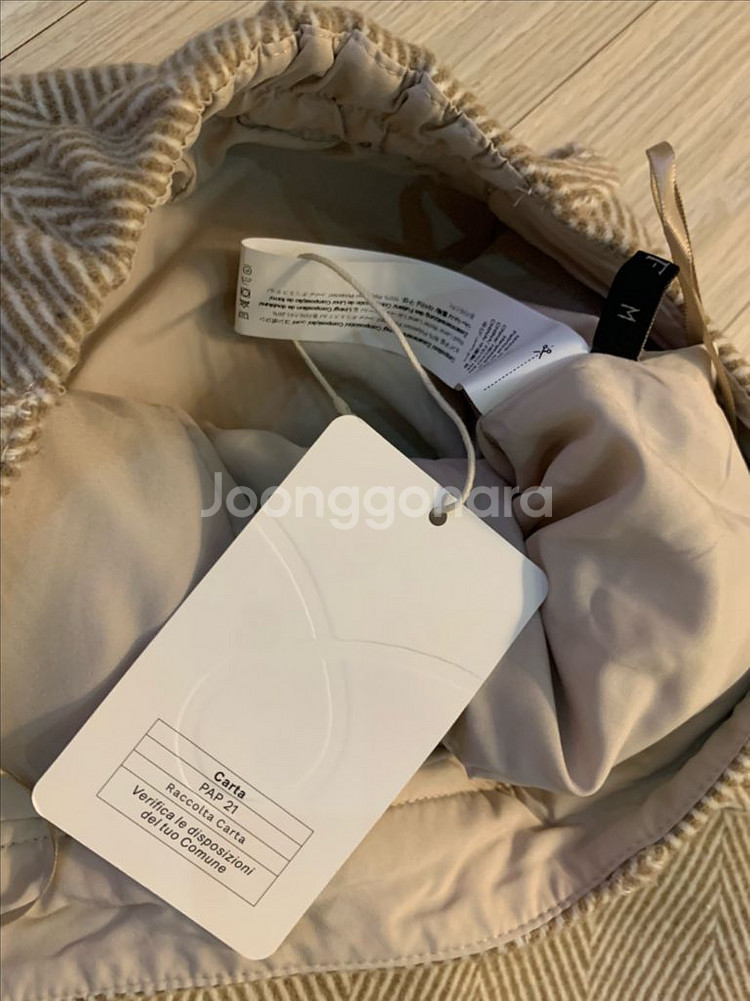 울 헤링본치마 택달린 새것 베이지브라운컬러--8