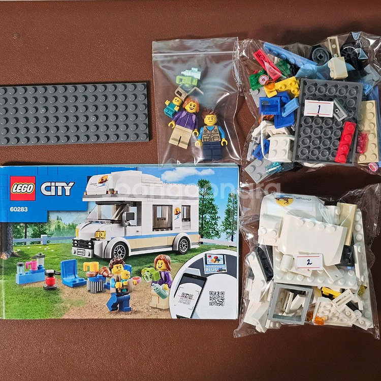 레고 60283 휴가용 캠핑밴 캠핑카 카라반 역분해--1