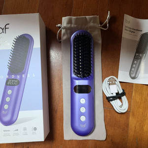 타프 무선 헤어 스타일러 로얄블루 고데기