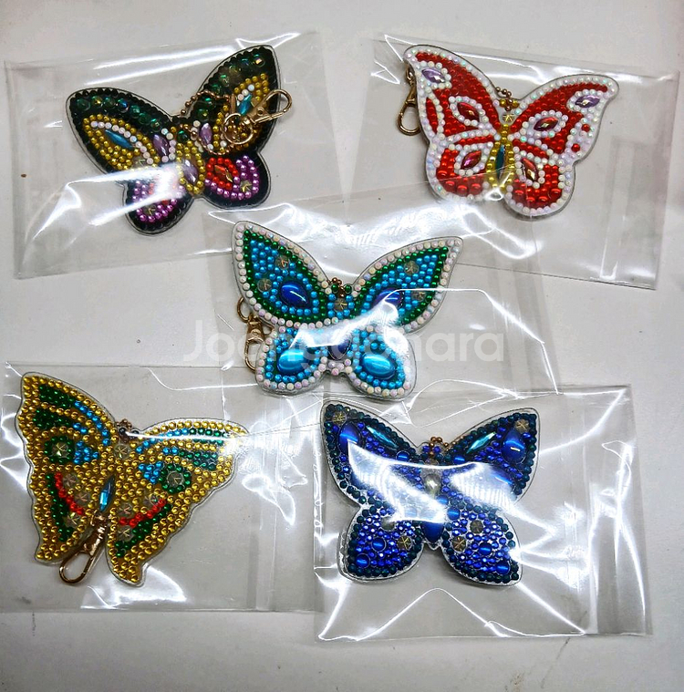 보석십자수 키링 완성품--1