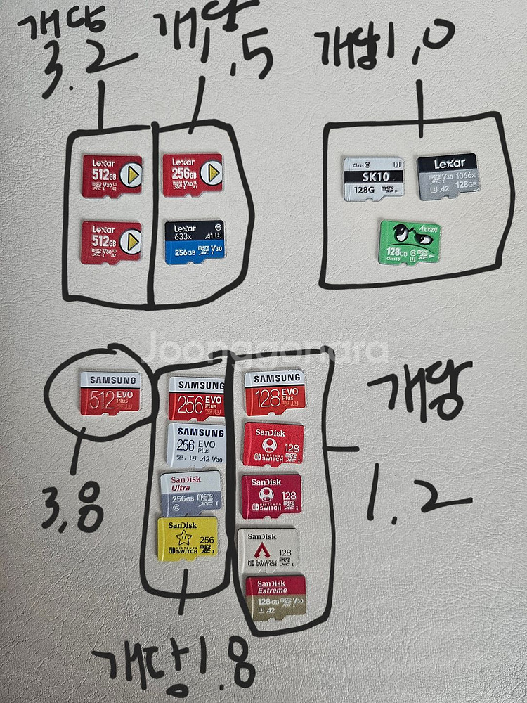 삼성 샌디스크 sd256 sd128기가 메모리 판매--0