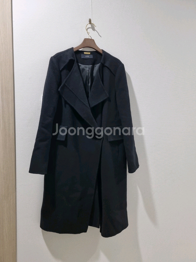 시스템 모캐시미어 코트 블랙--0