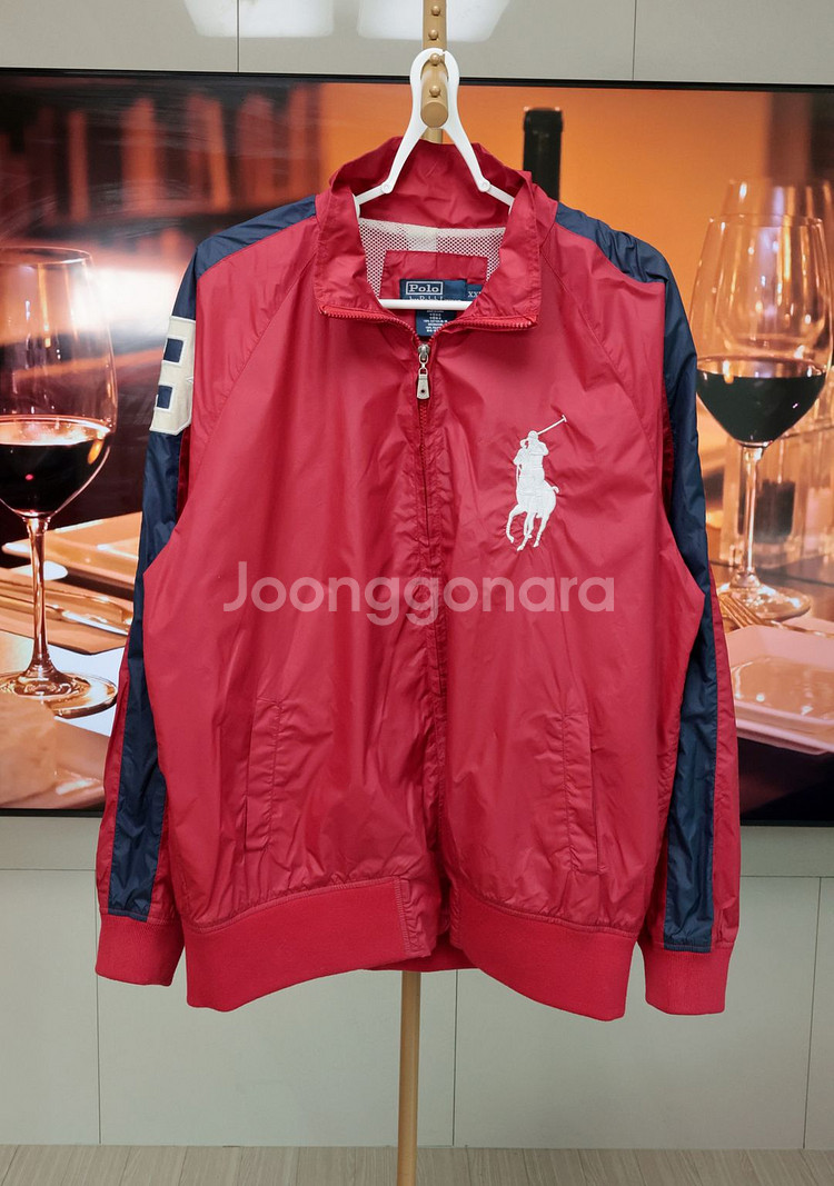 감성 폴로 랄프로렌 레드 윈드브레이커 XL--0