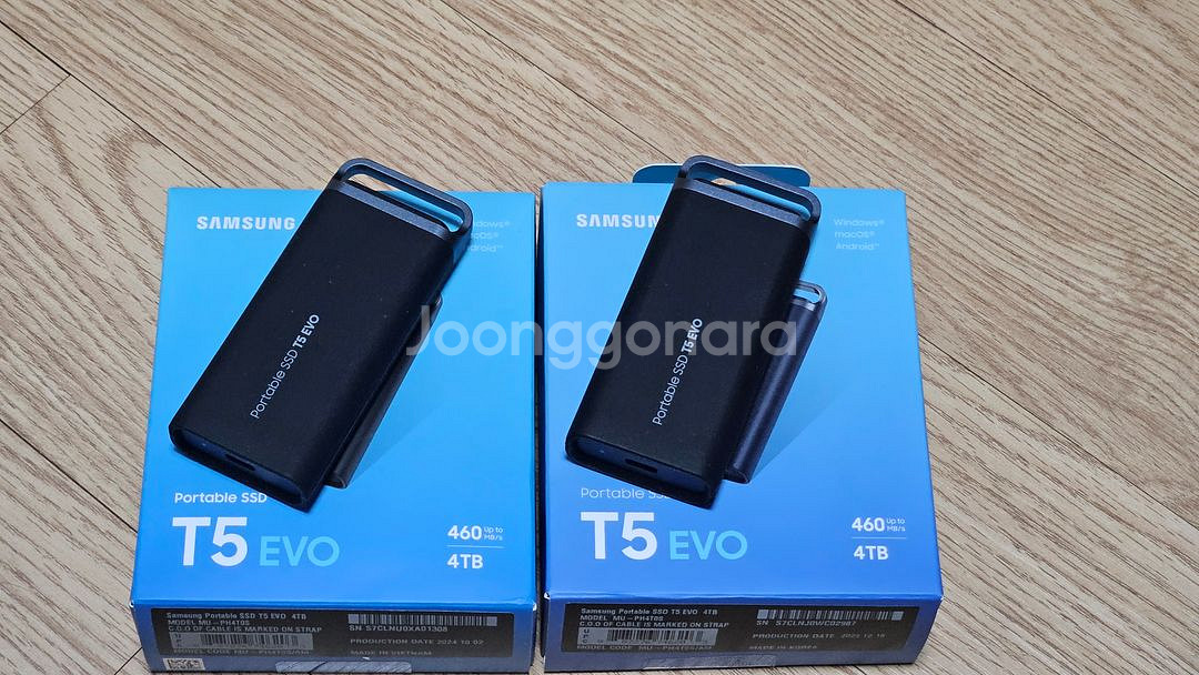 삼성 T5 EVO SSD 4TB 2개 팝니다.--0