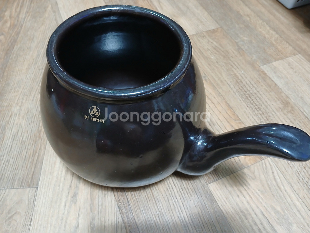 옹기 약탕기 2개일괄 한지덮개 포함 18/16.5cm--2