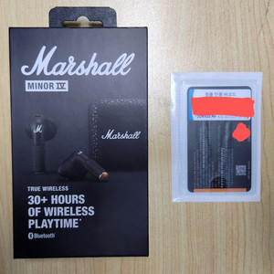 마샬 마이너4 블랙 소비코 정품 미개봉