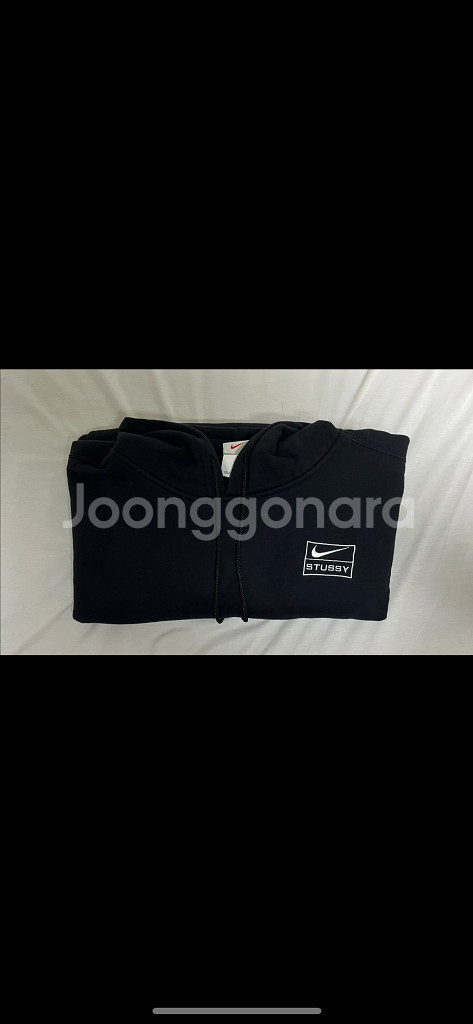 나이키 x 스투시 나투시 후드 블랙 L--3
