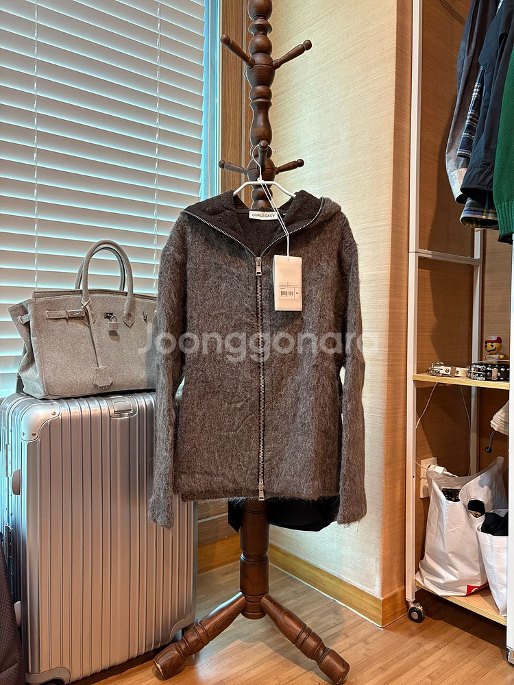 48 ] 아워레가시 슈렁큰 모헤어 후드 자켓--0