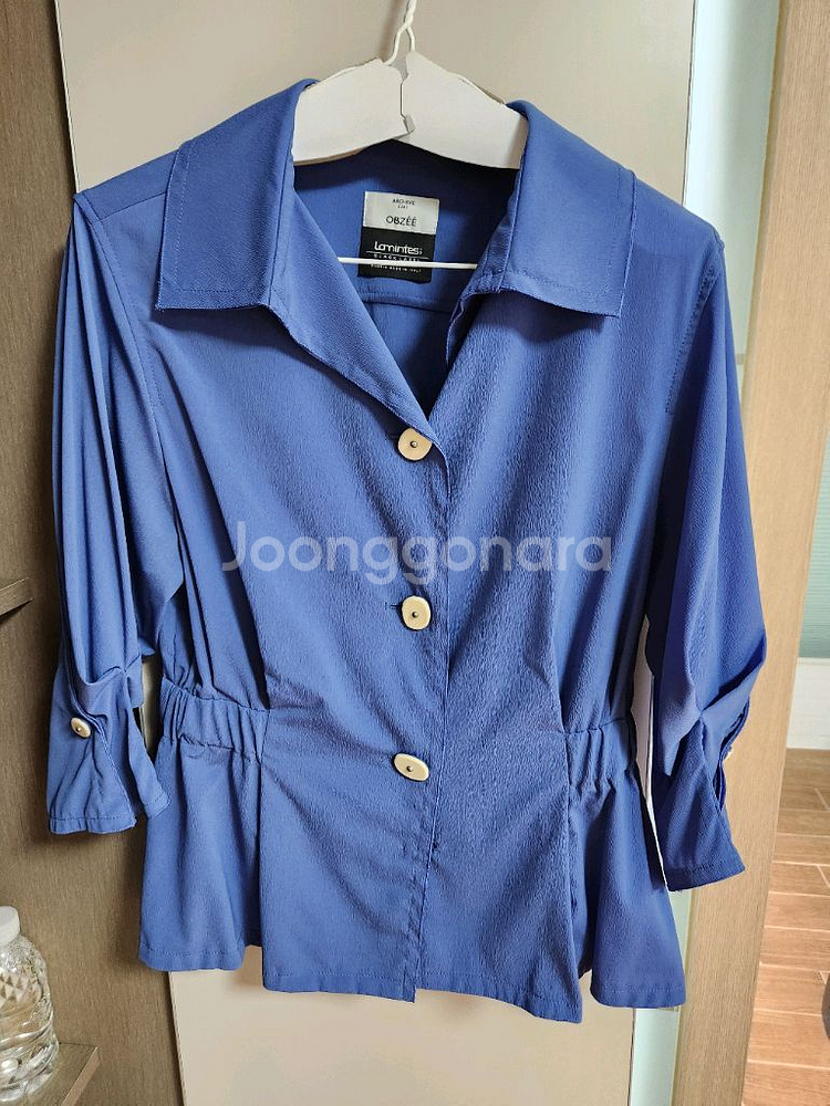 오브제 백 밴딩 블라우스--3