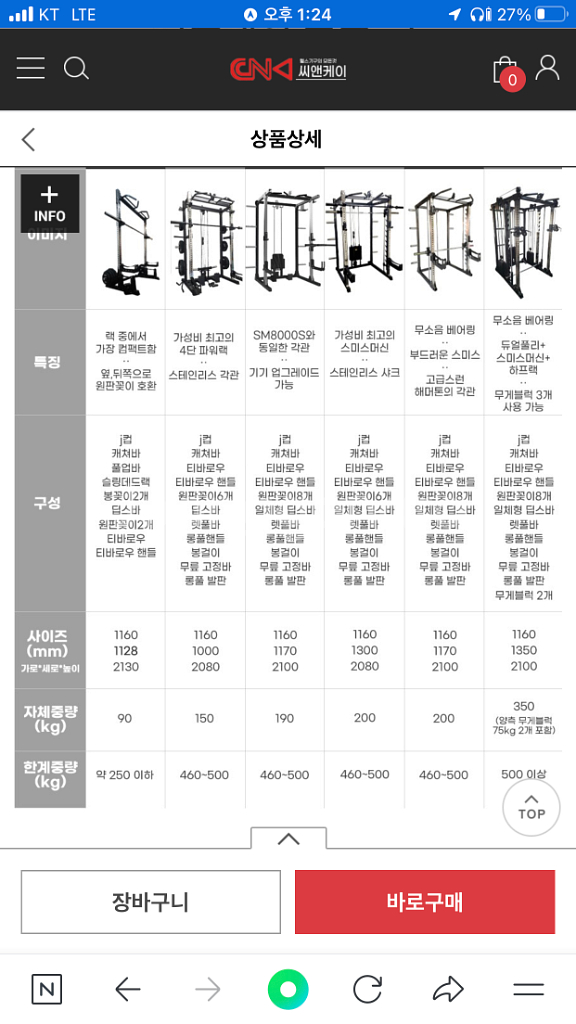 (설치포함) 홈짐 cnk9000 3블럭 끝판왕 랙 판매--2