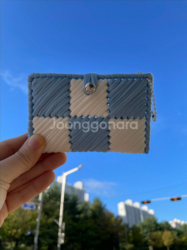 핸드메이드 체크보드 카드지갑--0